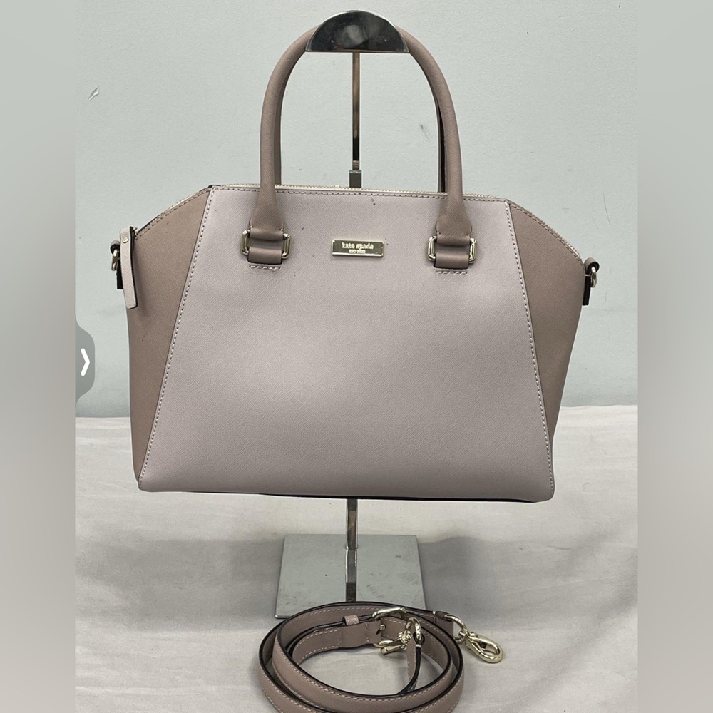 Kate Spade Pippin Nouveaux Neutral 2 Handle Satchel W/Crossbody Strap
